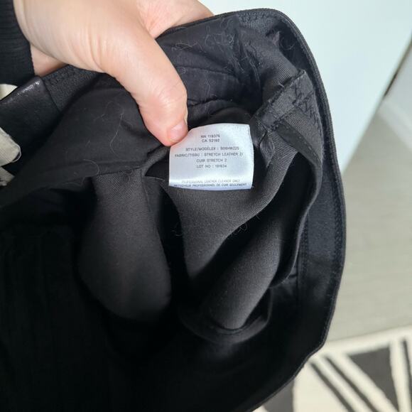 HELMUT LANG Leather Legging in Black Size 2 - Picture 4 of 5